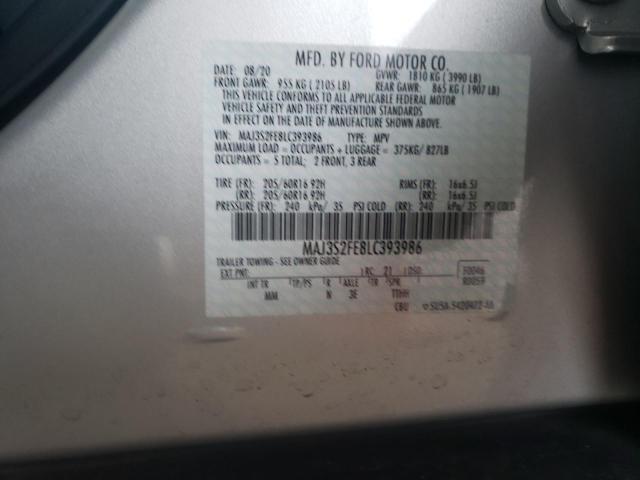 Photo 10 from auction – 2020 FORD ECOSPORT S with VIN MAJ3S2FE8LC393986