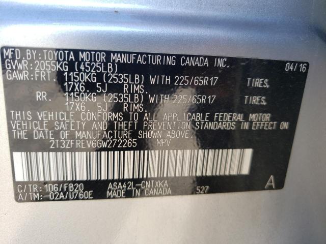 Photo 10 from auction – 2016 TOYOTA RAV4 LE with VIN 2T3ZFREV6GW272265