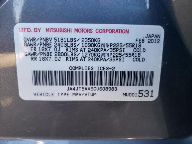 Photo 10 from auction – 2012 MITSUBISHI OUTLANDER with VIN JA4JT5AX9CU608983
