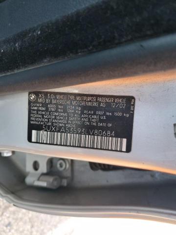 صورة رقم 10 من المزاد - 2003 BMW X5 3.0I مع VIN 5UXFA53593LV80684