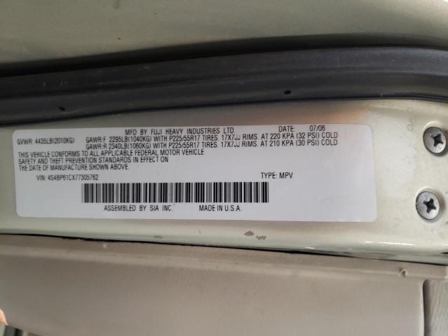 Photo 10 from auction – 2007 SUBARU LEGACY OUT with VIN 4S4BP61CX77305762