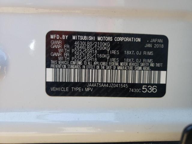 Photo 10 from auction – 2018 MITSUBISHI ECLIPSE CR with VIN JA4AT5AA4JZ041545