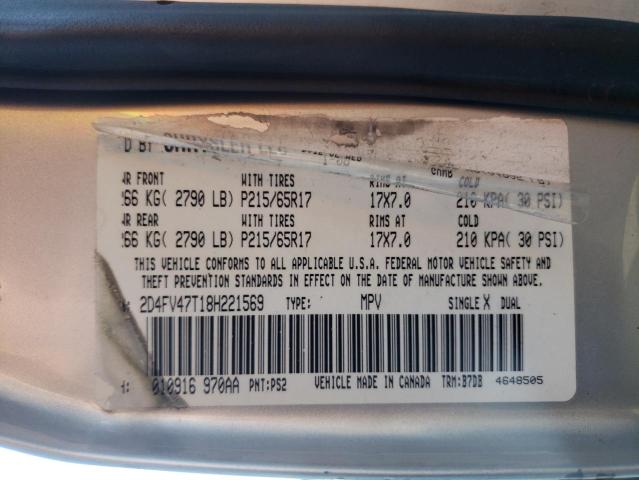 Photo 10 from auction – 2008 DODGE MAGNUM with VIN 2D4FV47T18H221569