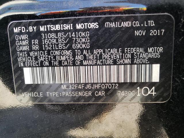 Photo 10 from auction – 2018 MITSUBISHI MIRAGE G4 with VIN ML32F4FJ6JHF07072