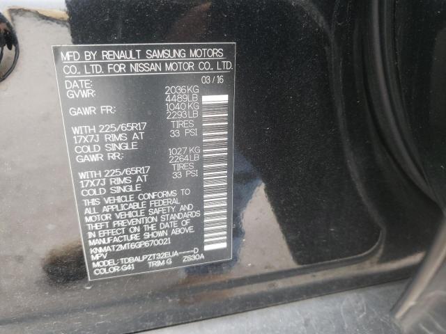 Photo 10 from auction – 2016 NISSAN ROGUE S with VIN KNMAT2MT6GP670021