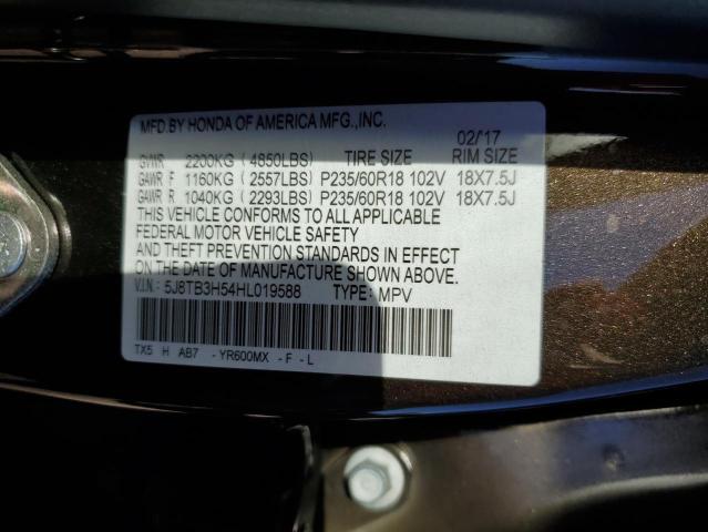 Photo 10 from auction – 2017 ACURA RDX TECHNO with VIN 5J8TB3H54HL019588