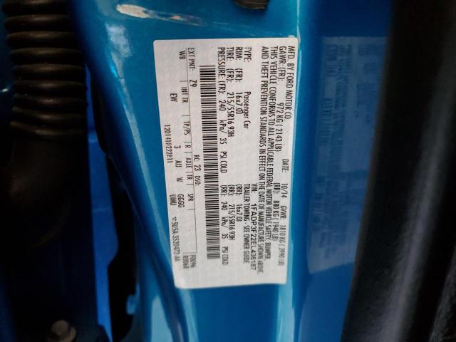 Photo 10 from auction – 2014 FORD FOCUS SE with VIN 1FADP3F22EL436187