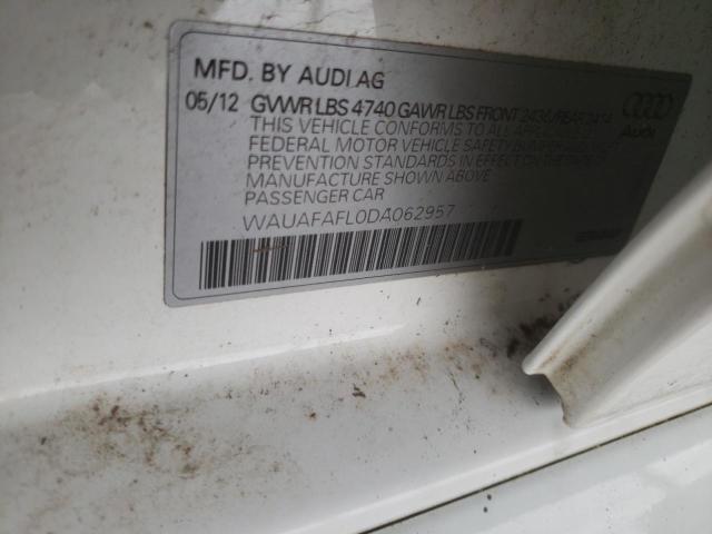 Photo 10 from auction – 2013 AUDI A4 PREMIUM with VIN WAUAFAFL0DA062957