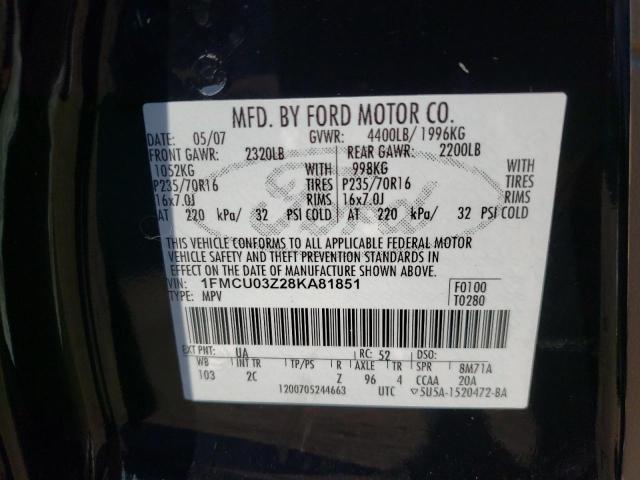 Photo 10 from auction – 2008 FORD ESCAPE XLT with VIN 1FMCU03Z28KA81851