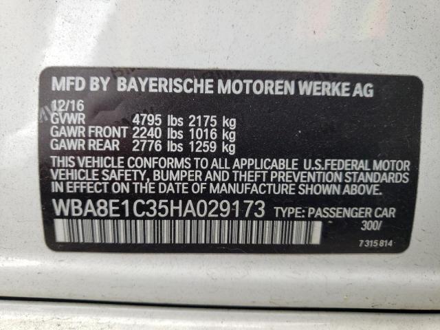 Photo 10 from auction – 2017 BMW 330E with VIN WBA8E1C35HA029173