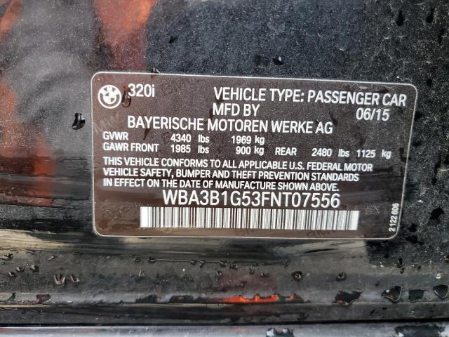 Photo 10 from auction – 2015 BMW 320 I with VIN WBA3B1G53FNT07556