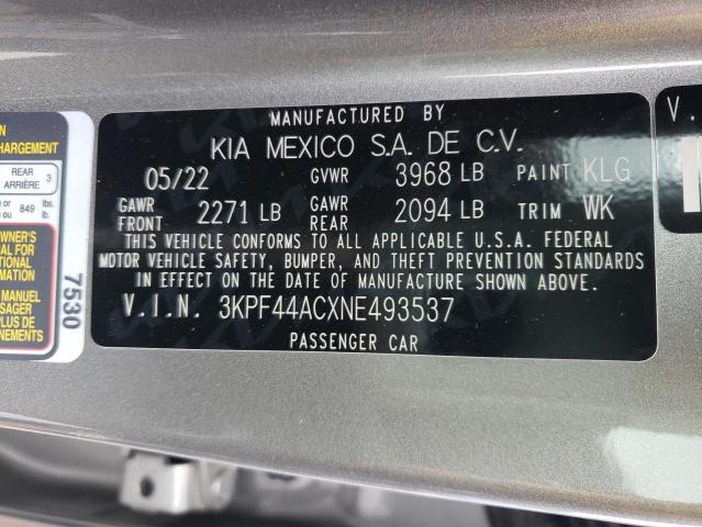 Photo 10 from auction – 2022 KIA FORTE GT with VIN 3KPF44ACXNE493537