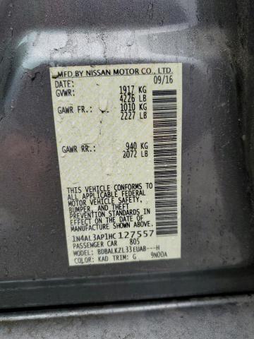 Photo 10 from auction – 2017 NISSAN ALTIMA 2.5 with VIN 1N4AL3AP1HC127557