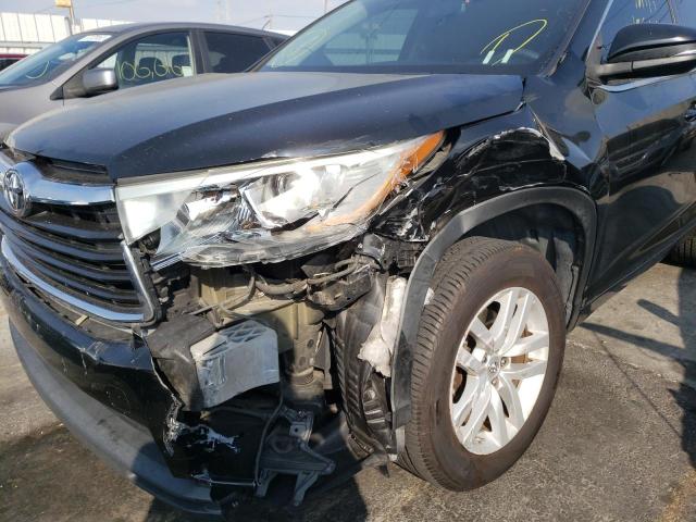 Photo 9 from auction – 2015 TOYOTA HIGHLANDER with VIN 5TDZKRFH0FS091084