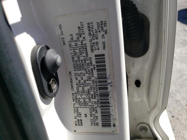 Photo 10 from auction – 2005 TOYOTA 4RUNNER SR with VIN JTEBU14R750064812