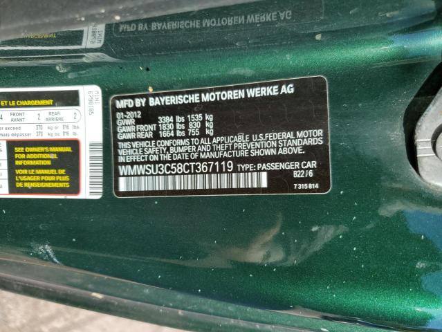 Photo 10 from auction – 2012 MINI COOPER with VIN WMWSU3C58CT367119