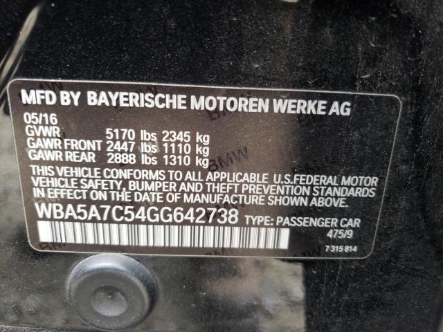 Photo 10 from auction – 2016 BMW 528 XI with VIN WBA5A7C54GG642738