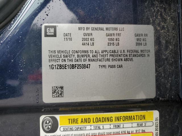 Photo 10 from auction – 2011 CHEVROLET MALIBU LS with VIN 1G1ZB5E10BF250847