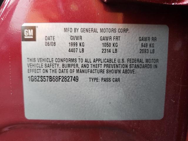Photo 10 from auction – 2008 SATURN AURA XE with VIN 1G8ZS57B68F282749