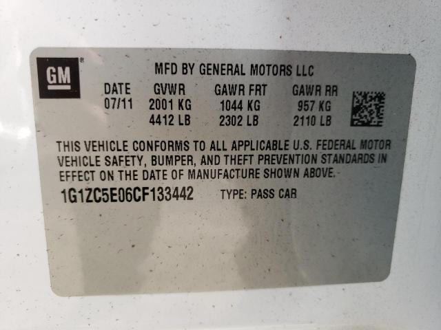 Photo 10 from auction – 2012 CHEVROLET MALIBU 1LT with VIN 1G1ZC5E06CF133442
