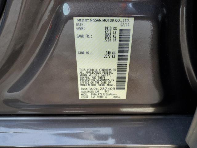 Photo 10 from auction – 2014 NISSAN ALTIMA 2.5 with VIN 1N4AL3AP2EC287409