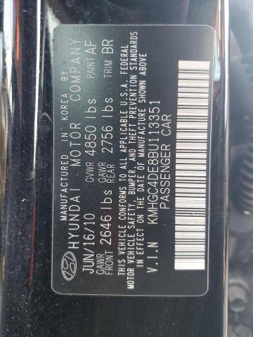 Photo 10 from auction – 2011 HYUNDAI GENESIS 3. with VIN KMHGC4DE8BU113351