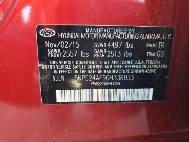 Photo 10 from auction – 2016 HYUNDAI SONATA SE with VIN 5NPE24AF9GH336933