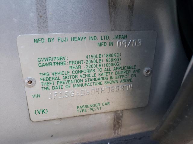 Photo 10 from auction – 2004 SUBARU FORESTER 2 with VIN JF1SG63604H728874