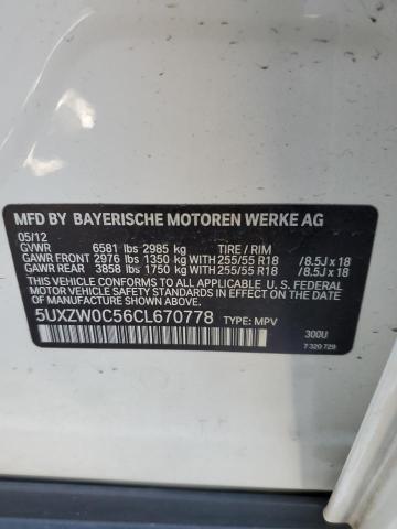 Photo 10 from auction – 2012 BMW X5 XDRIVE3 with VIN 5UXZW0C56CL670778