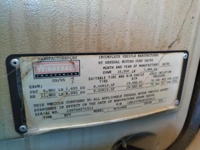 Photo 10 from auction – 1995 CHEVROLET P30 with VIN 1GBLP37N0S3323613