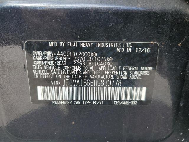 Photo 10 from auction – 2017 SUBARU WRX with VIN JF1VA1B66H9830778
