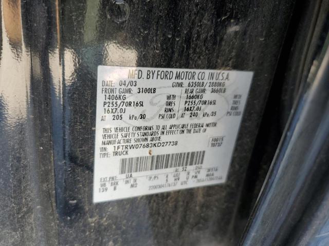 Photo 10 from auction – 2003 FORD F150 SUPER with VIN 1FTRW07683KD27738