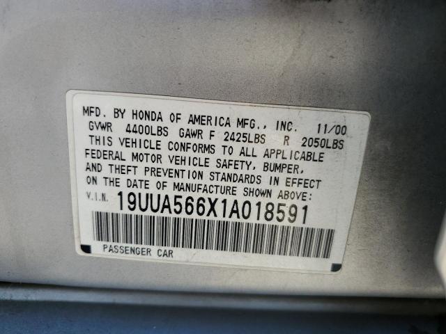 Photo 10 from auction – 2001 ACURA 3.2TL with VIN 19UUA566X1A018591