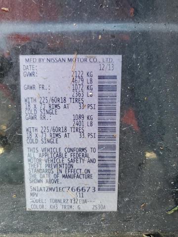 Photo 10 from auction – 2014 NISSAN ROGUE S with VIN 5N1AT2MV1EC766673