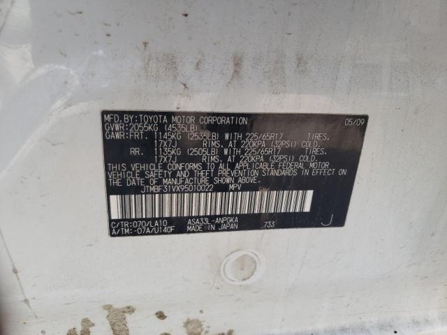 Photo 10 from auction – 2009 TOYOTA RAV4 LIMIT with VIN JTMBF31VX95010022