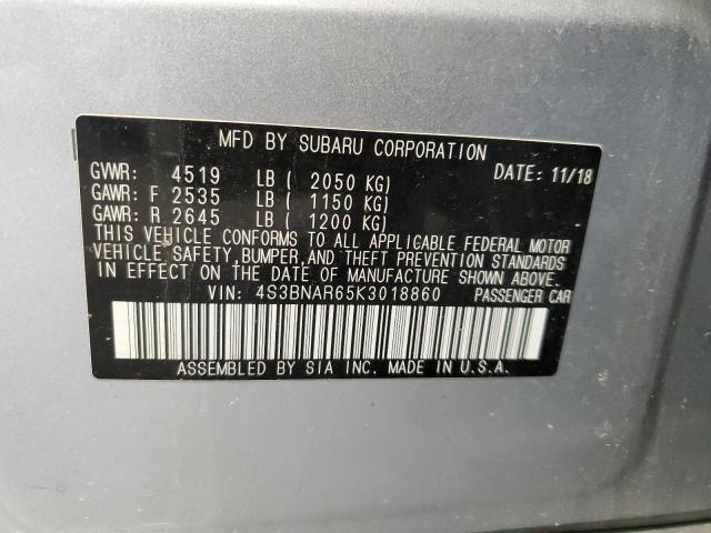 Photo 10 from auction – 2019 SUBARU LEGACY SPO with VIN 4S3BNAR65K3018860