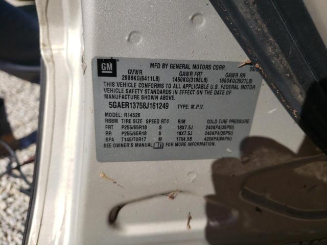 Photo 10 from auction – 2008 BUICK ENCLAVE CX with VIN 5GAER13758J161249