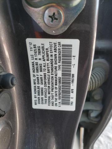 Photo 10 from auction – 2012 HONDA CIVIC LX with VIN 19XFB2F50CE108052