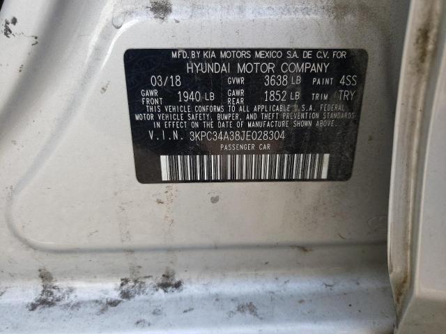 Photo 10 from auction – 2018 HYUNDAI ACCENT LIM with VIN 3KPC34A38JE028304