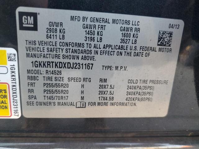 Photo 10 from auction – 2013 GMC ACADIA DEN with VIN 1GKKRTKDXDJ231167