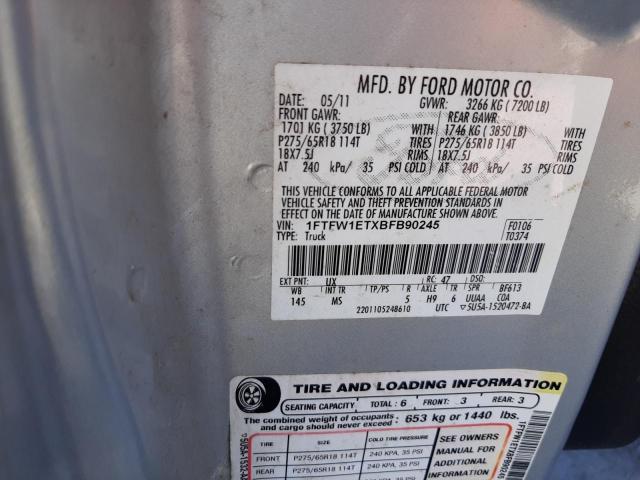 Photo 10 from auction – 2011 FORD F150 SUPER with VIN 1FTFW1ETXBFB90245