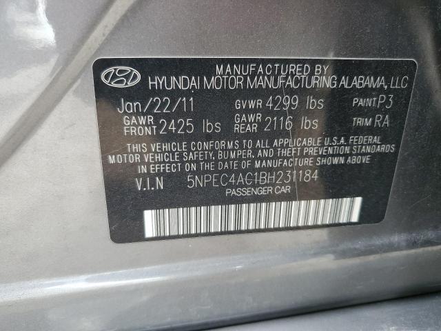 Photo 10 from auction – 2011 HYUNDAI SONATA SE with VIN 5NPEC4AC1BH231184