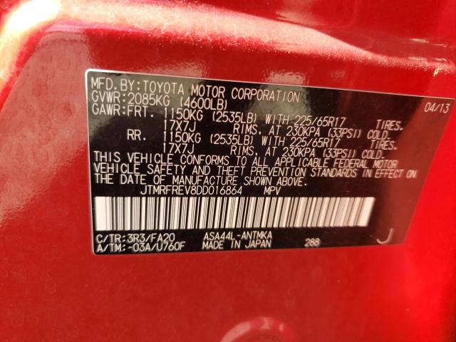 Photo 10 from auction – 2013 TOYOTA RAV4 XLE with VIN JTMRFREV8DD016864