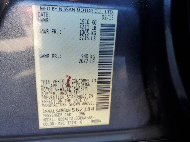 Photo 10 from auction – 2013 NISSAN ALTIMA 2.5 with VIN 1N4AL3AP6DN562184