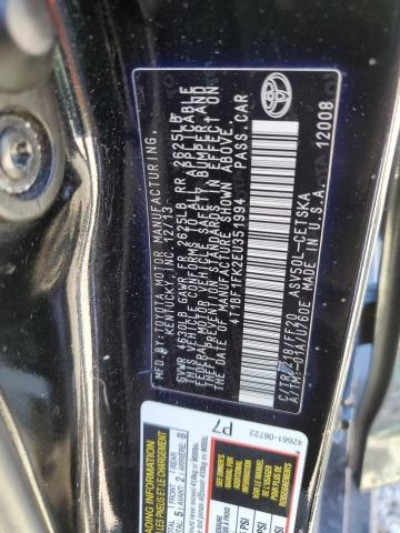 Photo 10 from auction – 2014 TOYOTA CAMRY L with VIN 4T1BF1FK2EU351994