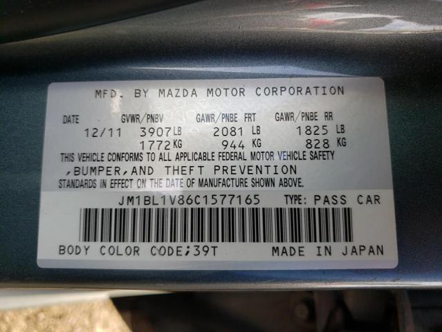 Photo 10 from auction – 2012 MAZDA 3 I with VIN JM1BL1V86C1577165
