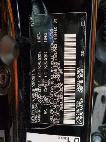 Photo 10 from auction – 2016 TOYOTA 4RUNNER SR with VIN JTEBU5JR0G5307801