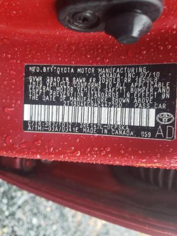 Photo 10 from auction – 2010 TOYOTA COROLL with VIN 2T1BU4EE9AC447250