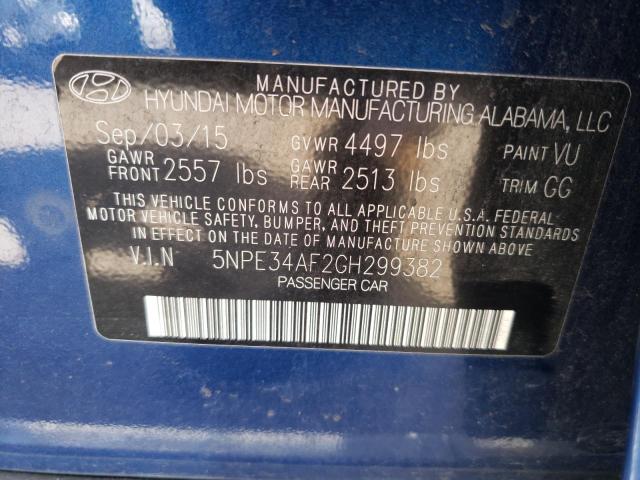 Photo 10 from auction – 2016 HYUNDAI SONATA SPO with VIN 5NPE34AF2GH299382