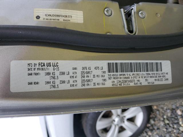 Photo 10 from auction – 2015 JEEP COMPASS LA with VIN 1C4NJDEB6FD436373